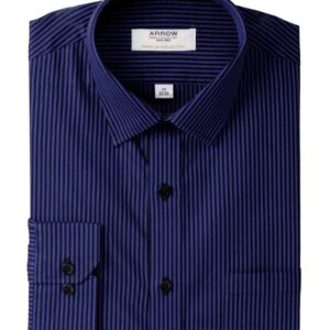 Arrow Men Stripes Blue Slim Fit Shirt