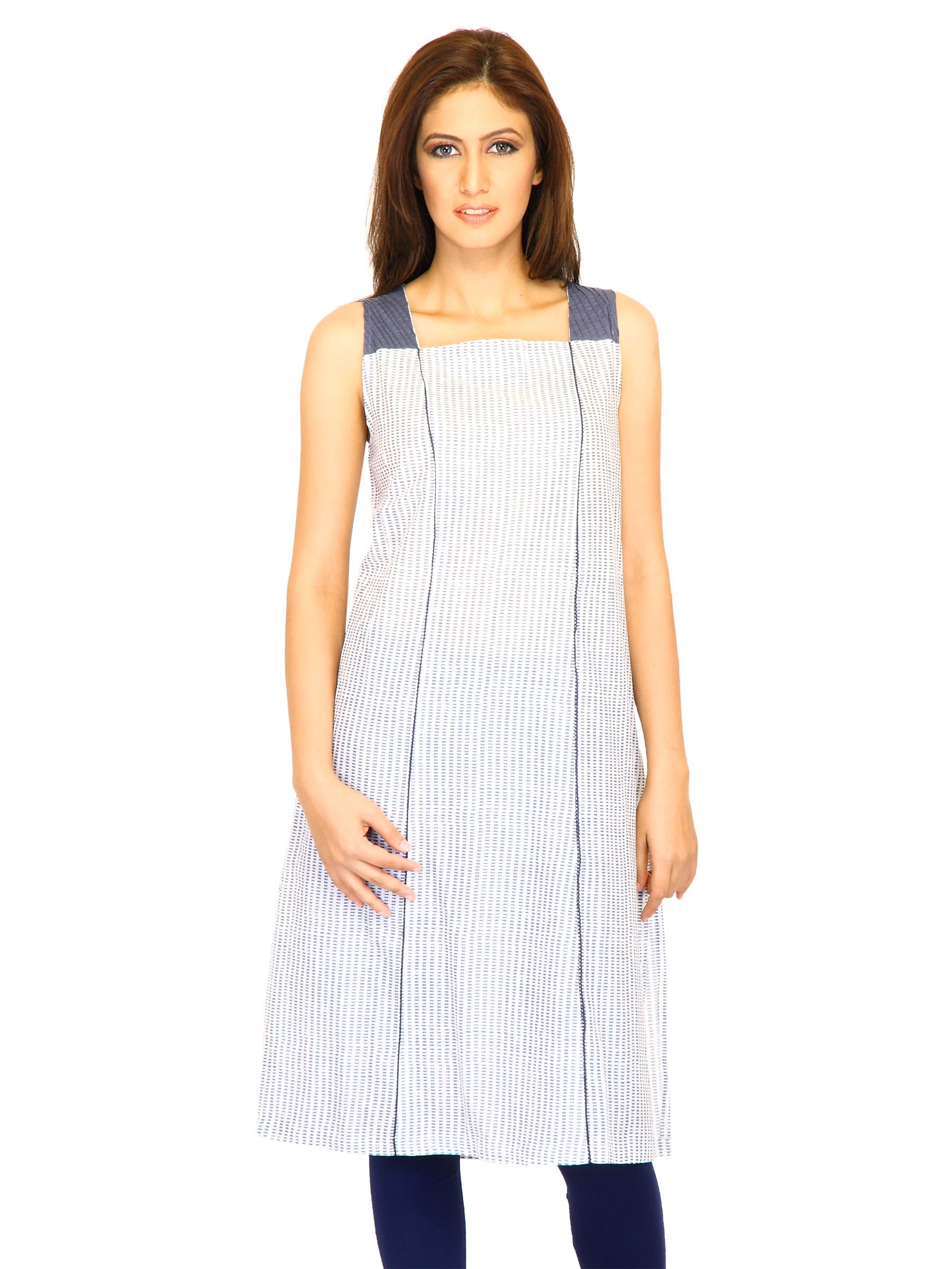W Women Printed White Kurtas