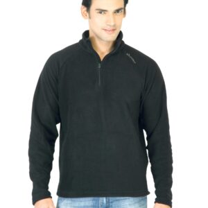 Quechua Men Warm Fleece Black Jacket