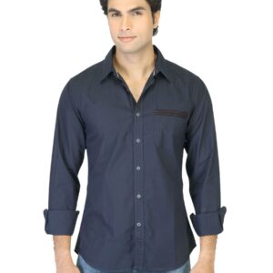 United Colors Of Benetton Men Navy Blue Shirt