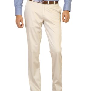 Belmonte Men Solid Cream Trousers