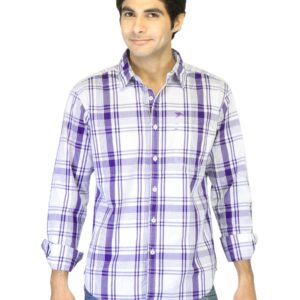 Highlander Men Purple Check Shirt