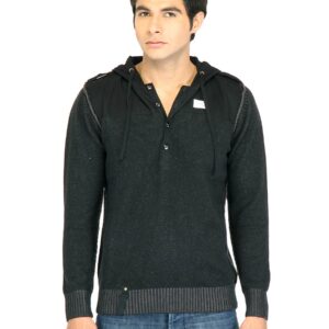 Spykar Men Solid Black Sweatshirt