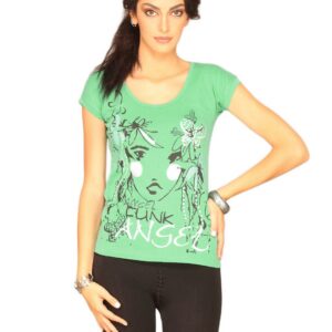 Jealous 21 Women's Green Angel T-shirt