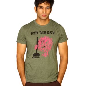 Mr.Men Men's Mr.Messy Lt Grey T-shirt