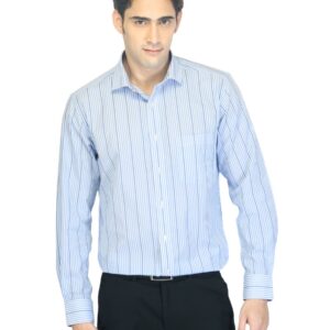Indigo Nation Men Striped Blue Shirt