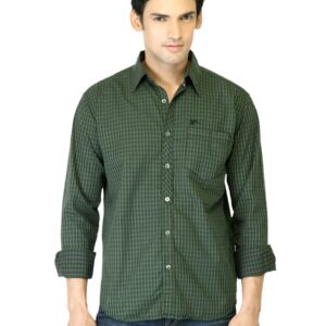 Highlander Men Green Check Shirt