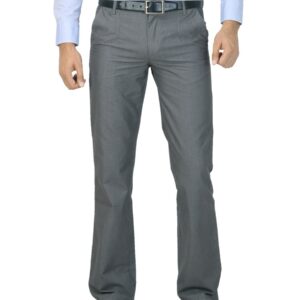 Mark Taylor Men Solid Grey Trouser
