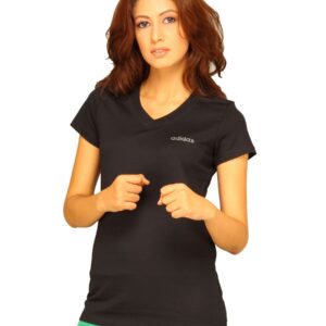 ADIDAS Women's V Neck With Crystal Black T-shirt