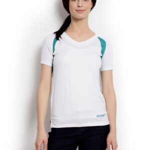 Wildcraft Women Solid White Tshirt