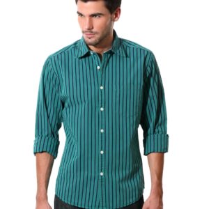 Peter England Men Green Casual Shirt