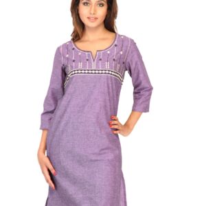 Aurelia Women Solid Purple Kurtas