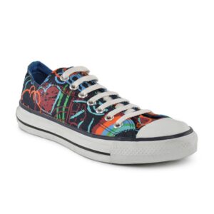 Converse Unisex Neon Print Navy Blue Casual Shoes