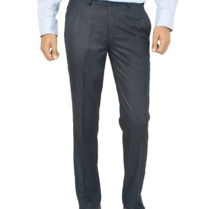 Genesis Men Solid Black Trousers