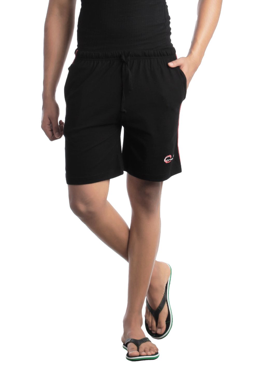 Chromozome Men Black Lounge Shorts