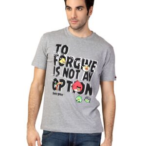 Angry Birds Men Grey Melange T-shirt