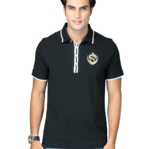 Puma Men's Black Polo Neck T-shirt