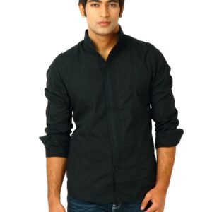 United Colors of Benetton Men Solid Black Shirts