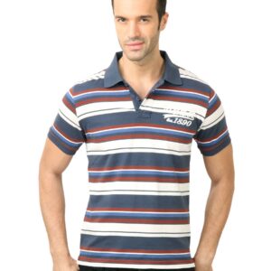 U.S. Polo Assn. Men Striped Navy Blue Tshirt