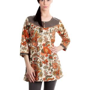 Diva Women Printed Orange Kurti