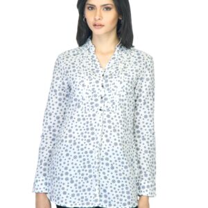 Scullers For Her Printed White Shirt