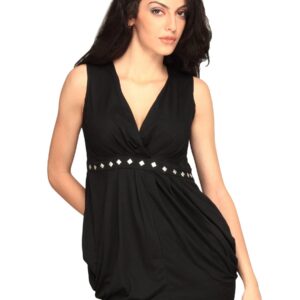 Jealous 21 Women Black V Neck Party Top