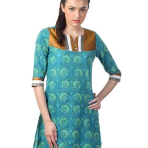 Mother Earth Women Blue Kurta