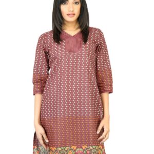 Vishudh Women Brown Printed Kurta