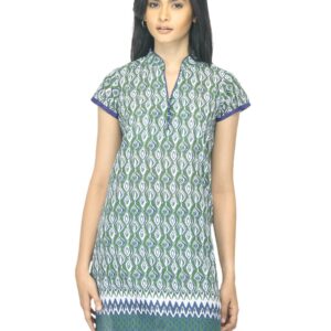 Vishudh Women Printed Green Kurta