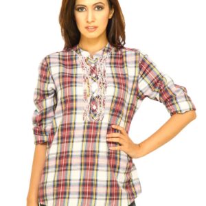 Wrangler Women Frill Check Multi Tops