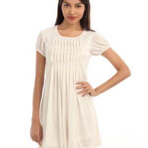 Wills Lifestyle Women Off White Dress