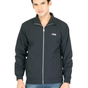 Fila Men Solid Black Jacket