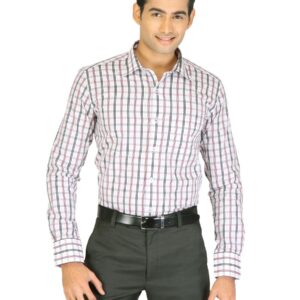 Genesis Men Check White Shirts