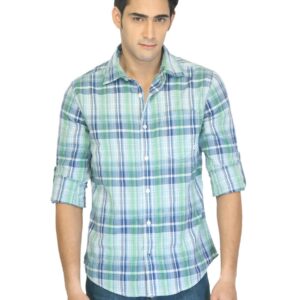 Denizen Men Check Blue Shirt