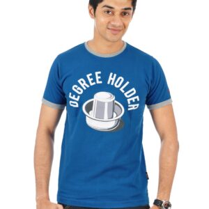 Basics Men Blue T-shirt