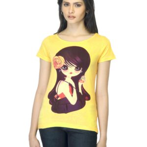 Jealous 21 Women Printed Yellow T-shirt