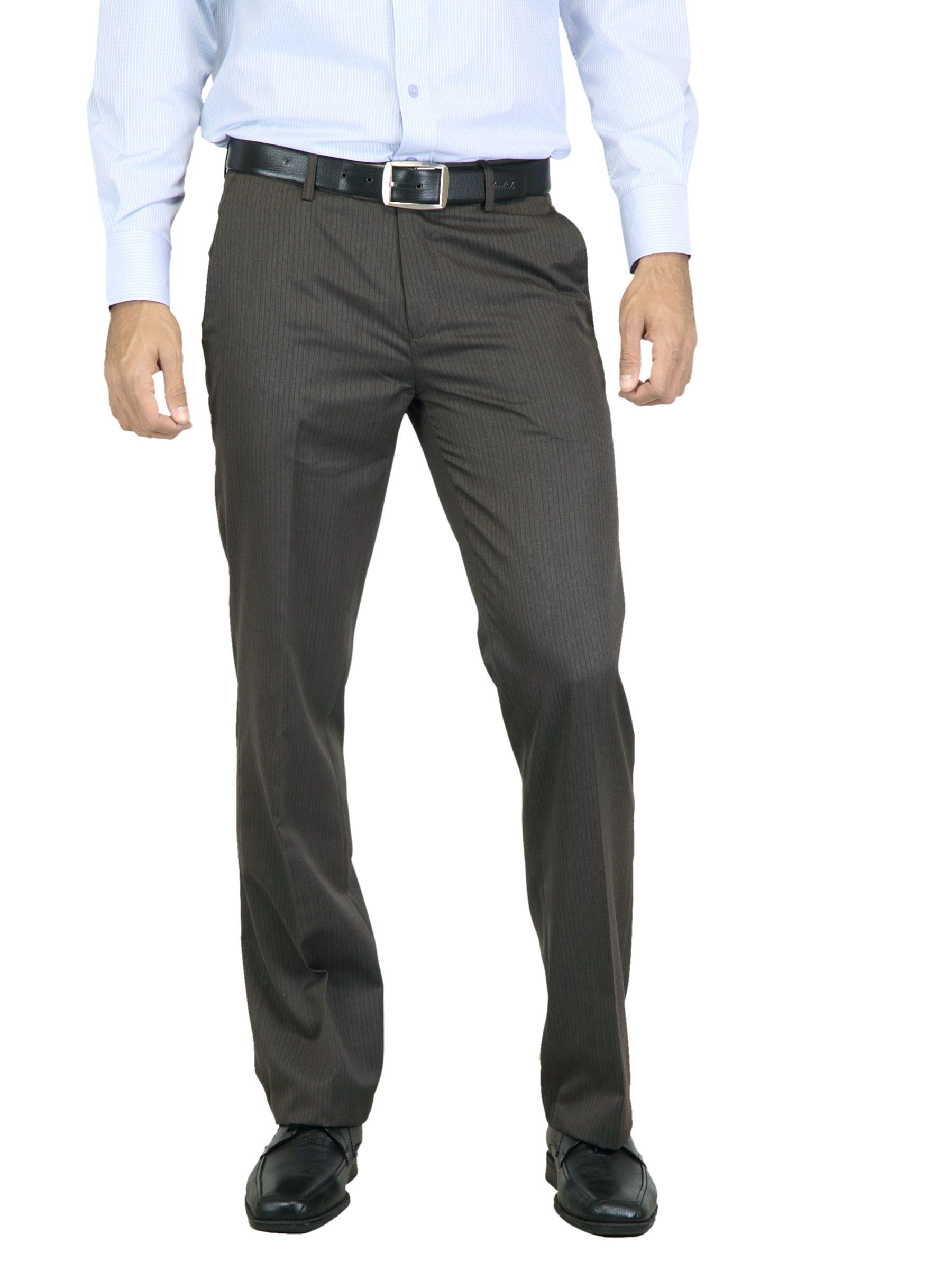 Genesis Men Stripes Brown Trouser