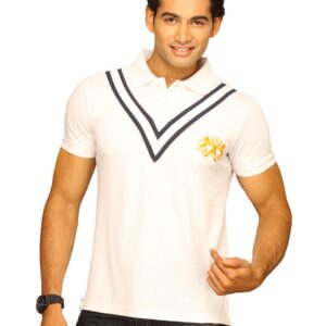 Sher Singh Men's Cricket White Polo T-shirt