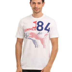 Puma Men White Summer T-shirt