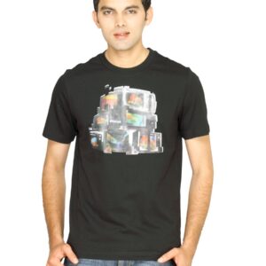 Puma Men's Glitch Music TV Black White T-shirt
