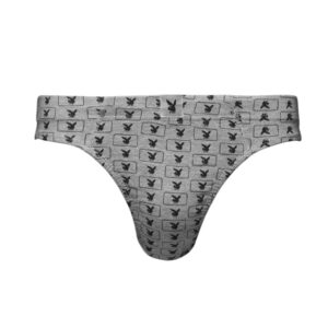 Playboy Men Printed Grey Brief