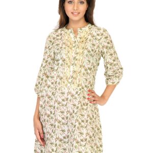 W Women Printed White Kurtis