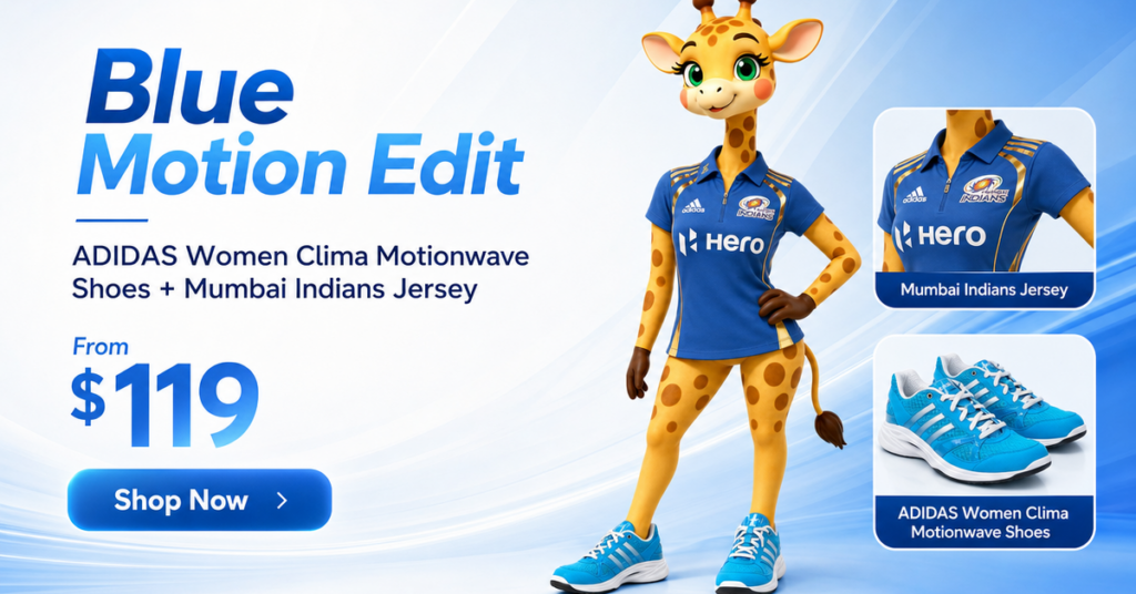 ADIDAS Mumbai Indians Women Blue Match Jersey