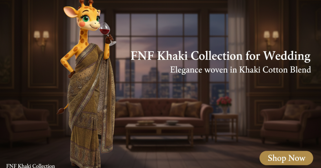 FNF Khaki Collection for Wedding Sari