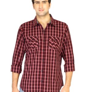 United Colors of Benetton Men Red Check Shirt