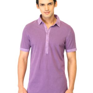 United Colors of Benetton Men Solid Purple  polo T-shirts