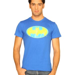 DC Comics Men's Batman Logo Royal Blue T-shirt