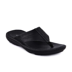 Clarks Men Black Leather Sandals