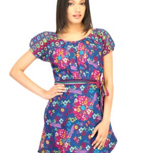 BIBA Women Printed Blue Kurta