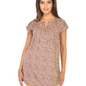 W Women Printed Brown Kurti